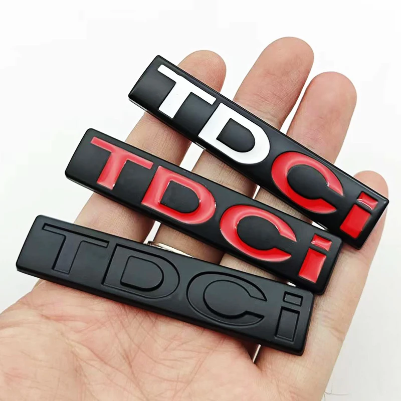 3D 메탈 자동차 스타일링 로고 TDCI 배지 스티커 리어 트렁크 엠블럼 펜더 사이드 데칼 (포드 포커스, 몬데오, 피에스타, 쿠가 액세서리용)