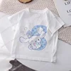 Cinnamoroll Children T-shirt Letter A B C D Name Combination Sanrio Kawaii Girls Tee Shirts Cartoons Casual Clothes Kid Boy Tops 5