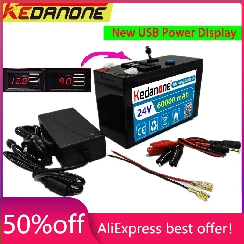 

New Power Lucky Li Ion 18650 Battery Electric Vehicle Lithium Battery Pack 24V 60Ah 80Ah 100Ah Built-in BMS 30A High Current