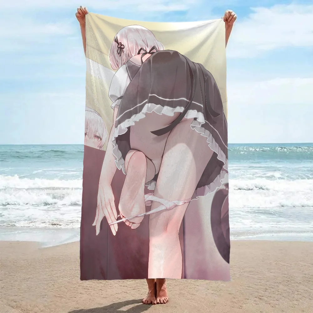 Cute Sexy Anime Girl NSFW Part4 Towel Bath towel pattern beach towel quick drying and absorbent Pure Cotton basically never fade 4