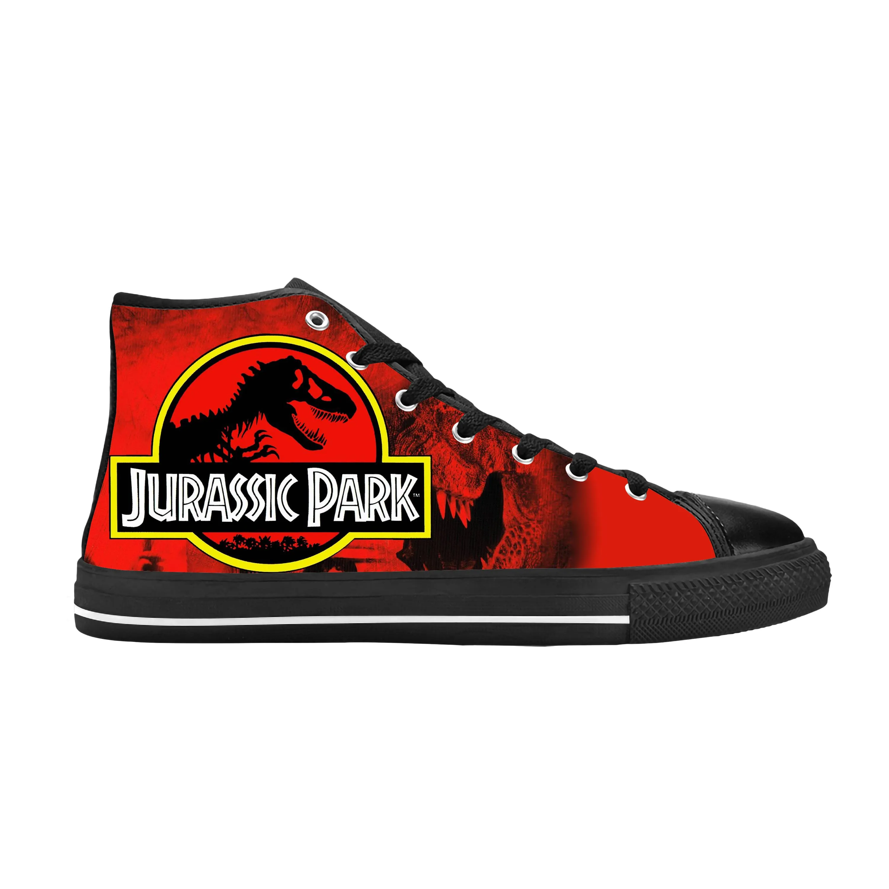 Jurassic Park World Dinosaur Anime Cartoon Manga Casual Cloth Shoes High Top Comfortable Breathable 3D Print Men Women Sneakers animal cow print pattern anime cartoon manga cool casual cloth shoes high top comfortable breathable 3d print men women sneakers