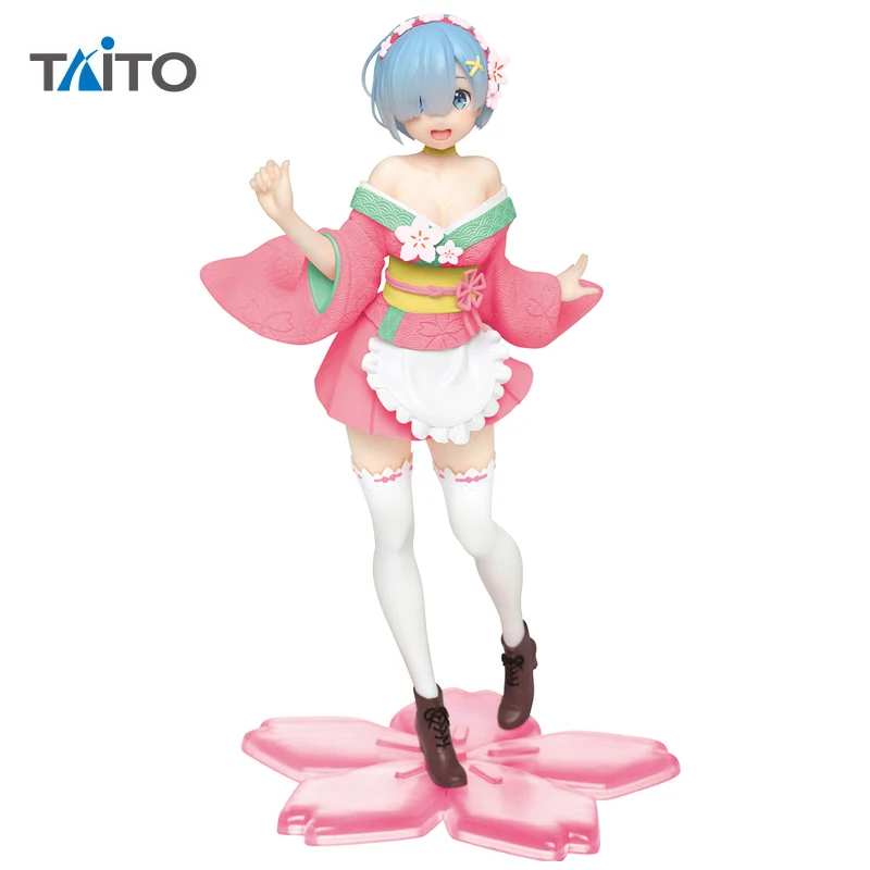 

В наличии оригинал TAITO Re: жизнь в другом мире, начиная с нуля Rem Sakura Impression 23 см, модель, игрушки для детей, подарок