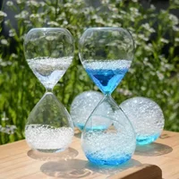Glass Bubble Hourglass Nordic Modern Home Decor Geometry Crafts Liquid Sandglass Fun Drift Bottle Sand Clock Desktop Ornaments 1