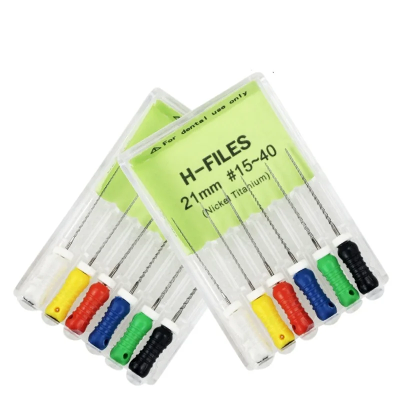 JUMTOP 6Pcs/Box Dental H Files 21mm/25mm Stainless Steel Endodontic Root Canal Files Hand Use Files Dentist Treatment Tools 4