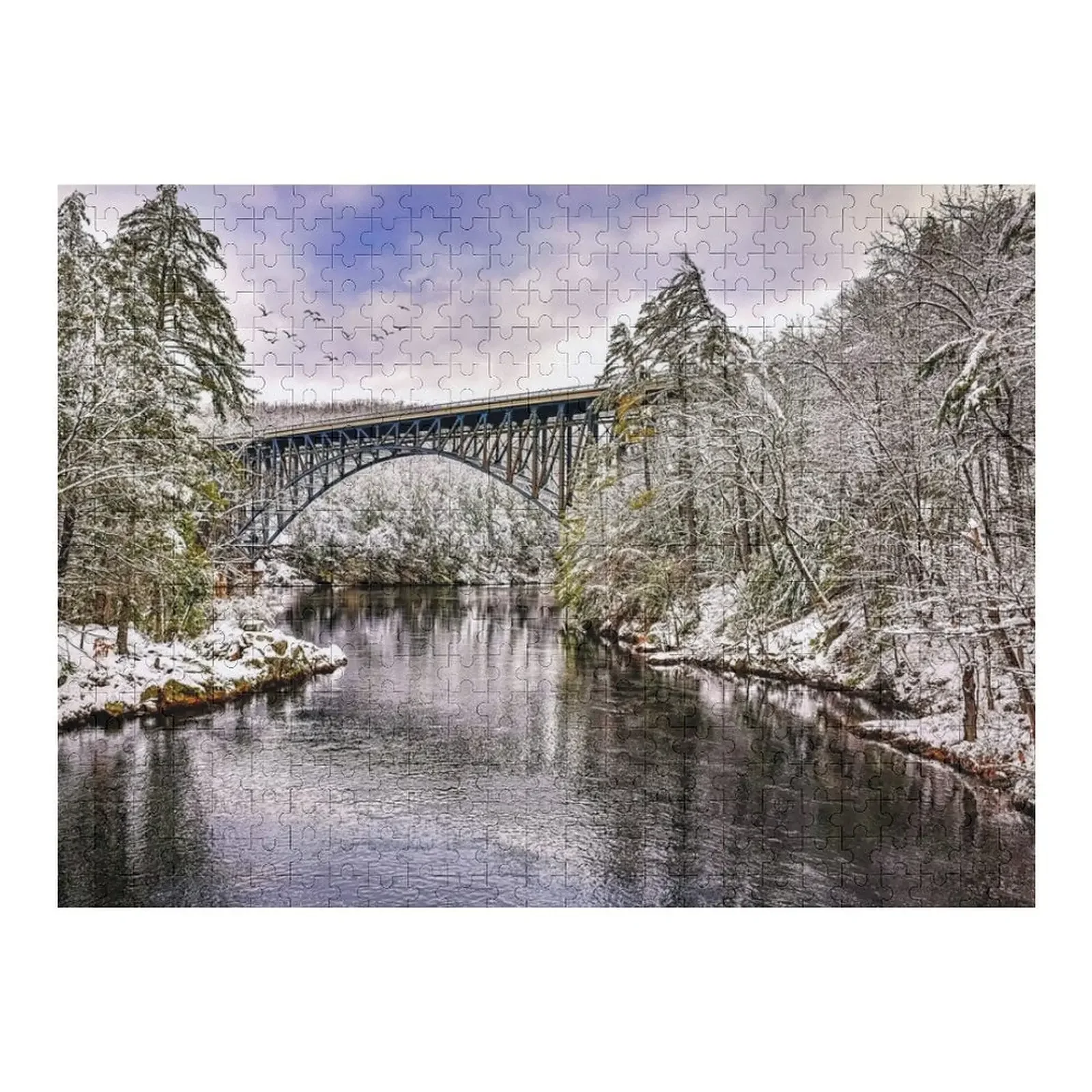 

The French King Bridge in Winter Jigsaw Puzzle Diorama Accessories Custom Gift Puzzle