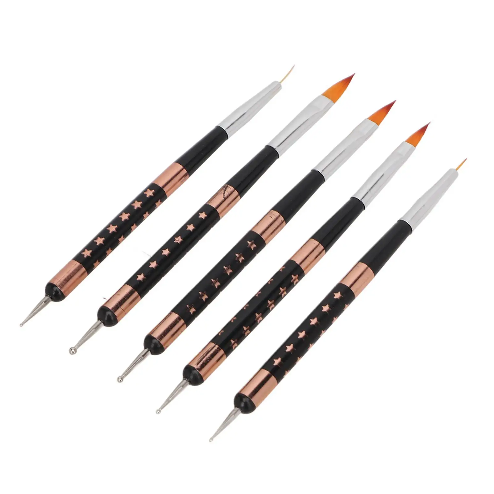 Nail Art Brush Set with Nylon Bristles - Precision Nail Drawing Pens for home Use 3