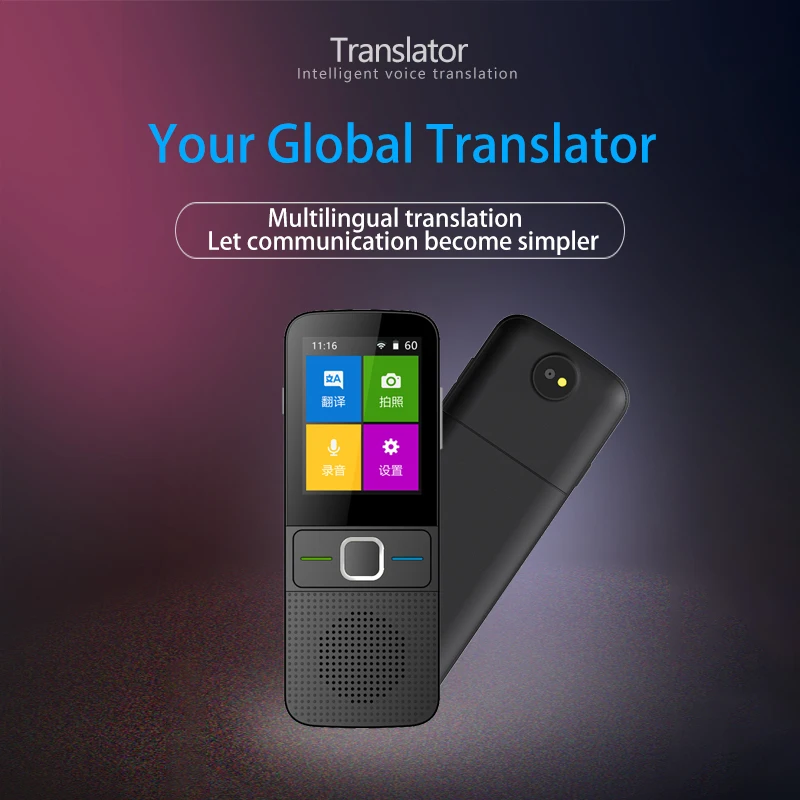 T10 Pro Tradutor de idioma instantâneo, WiFi on-line leitura de fotos  offline 138 idiomas Bluetooth tradutor estrangeiro em tempo real  dispositivo de tradução bidirecional (preto)