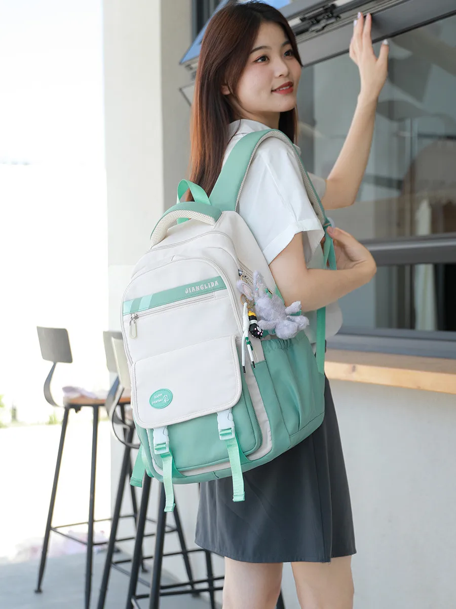 Kawaii Backpack for Girls School Bags Portability Waterproof Teens College Student Large Travel Shoulder Bag Mochilas Escolares 5