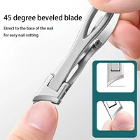 Stainless Steel Nail Clippers 360 Rotating Blade Anti Splash And Anti Slip Nail Clipper Set Household Large Mouth Pliers 1