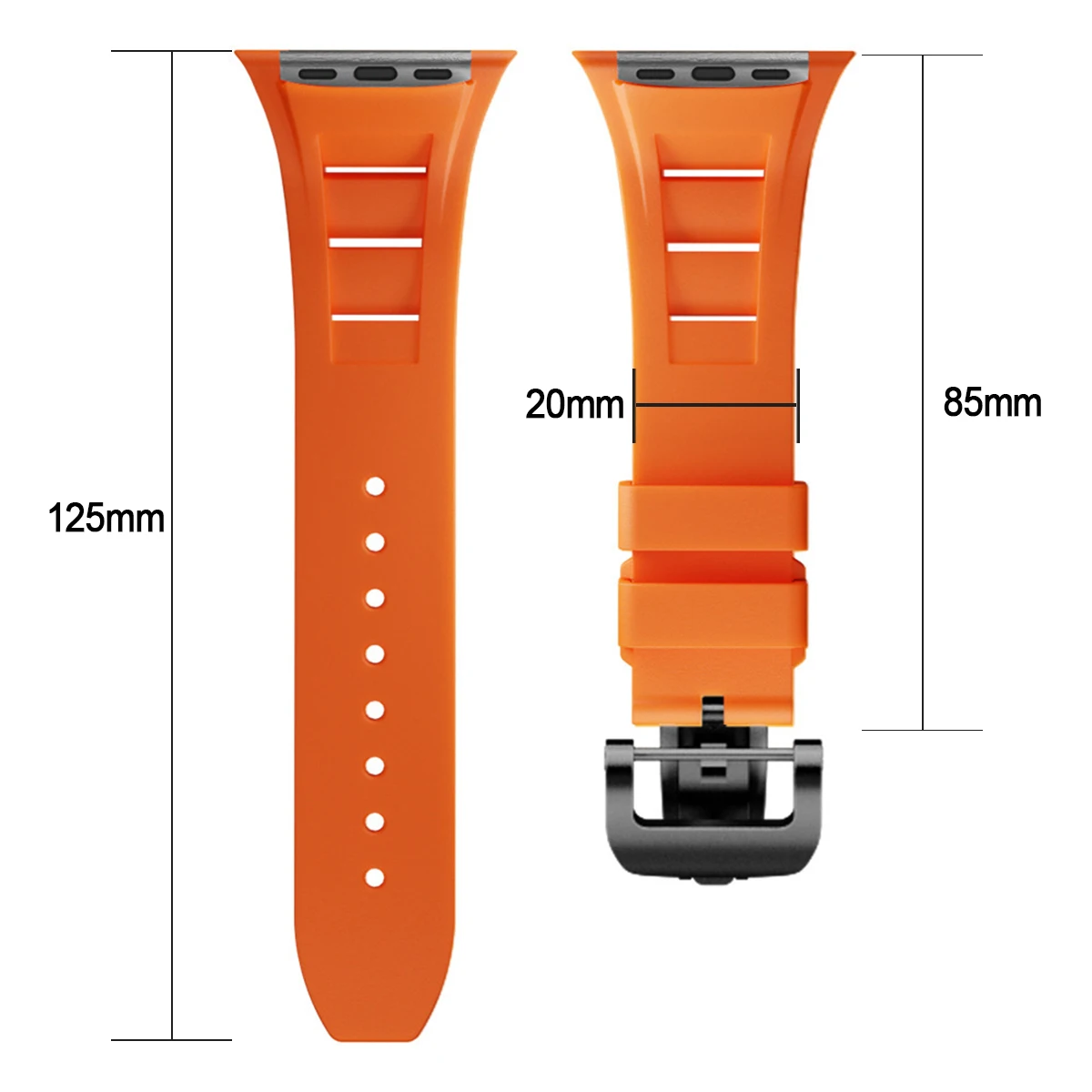 애플 워치용 메탈 실리콘 스트랩 울트라 밴드, 49mm, 45mm, 44mm, 42mm 벨트, 한국 팔찌, iWatch 시리즈 9, 8, 7, 6, 5, 4, 3, SE 울트라 2