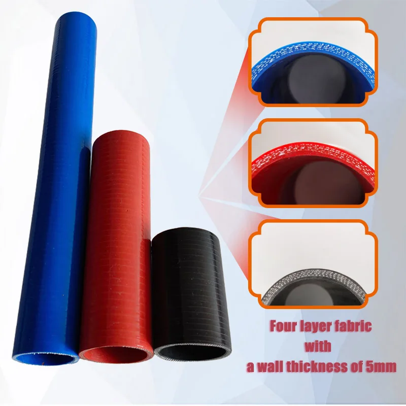 ID16-48mm red, black, blue, straight silicone intercooler tube, optional length, high temperature and high pressure hose