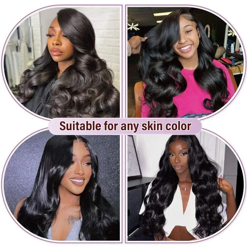 30 Inch 13x4 Body Wave Lace Front Wigs Human Hair Pre Plucked 200% Density HD Lace Frontal Wigs Human Hair For Women