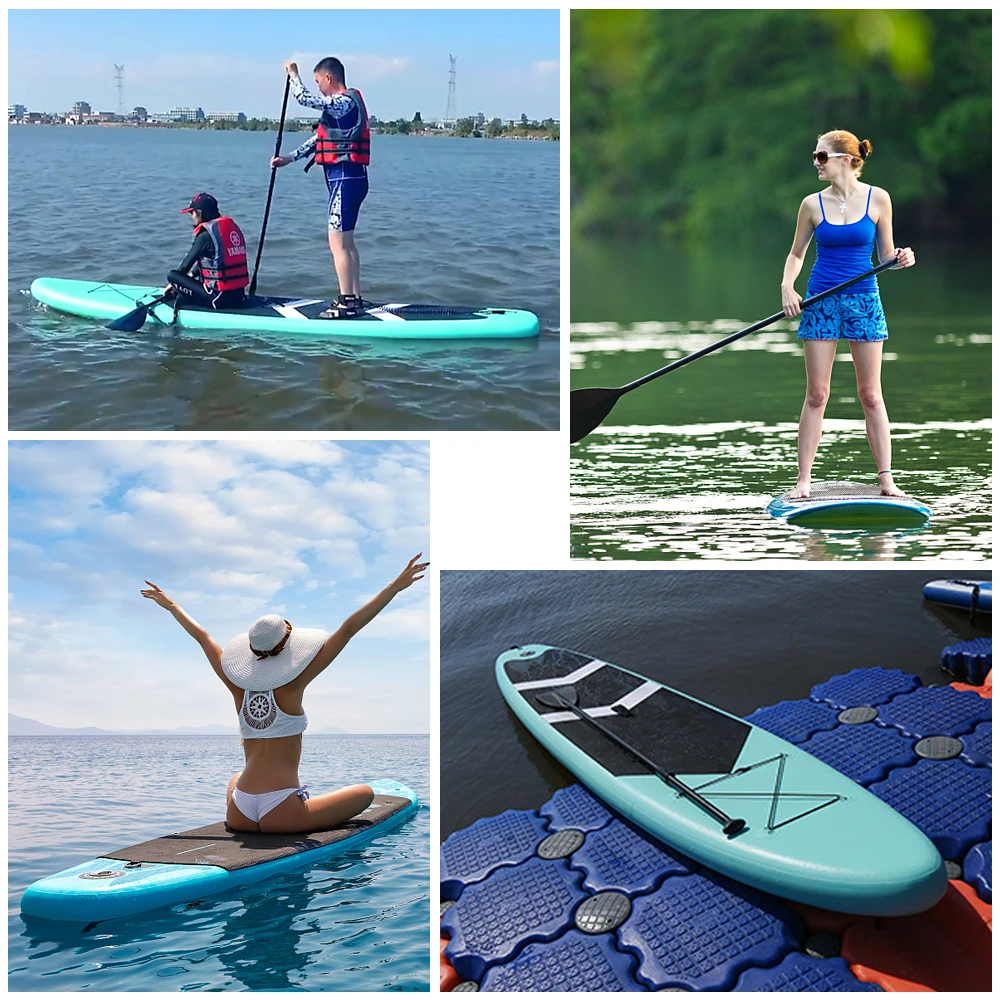 3.2 Inflatable Stand Up Paddle Board Surfboard with SUP Carry Bag  Inflatable SUP Board Non-slip Deck Paddle Board