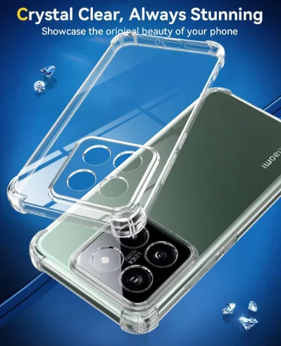Shockproof Silicone Case with Necklace Lanyard and Transparent Chain Cover