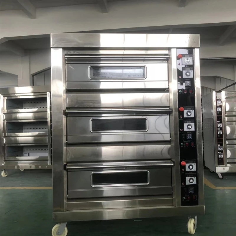 

Oven Gas Commercial Large Capacity Three Layer Six Plate Pizza Cake Bread Scones Baking Household Bakery Equipment Furnace