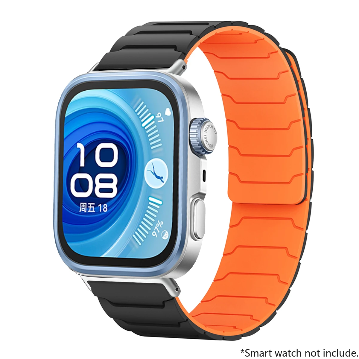 Magnetic Loop Silicone Sport Band Replacement Watch Strap