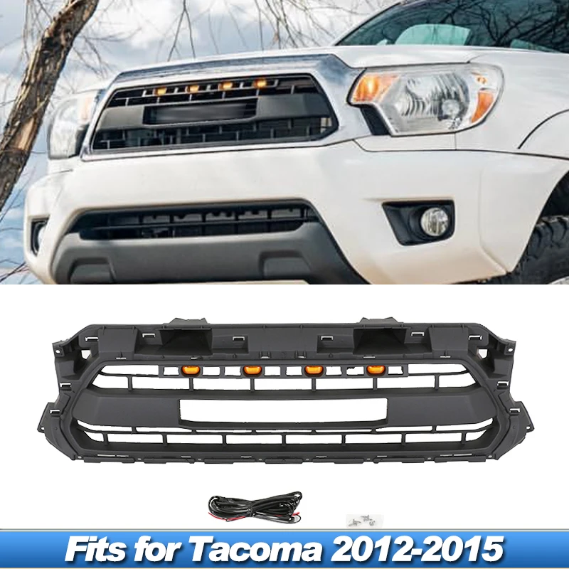 

Подходит для Toyota Tacoma 2012-2015 решетка с светодиодными лампами 2013 2014 Tacoma решетка для модификации переднего бампера