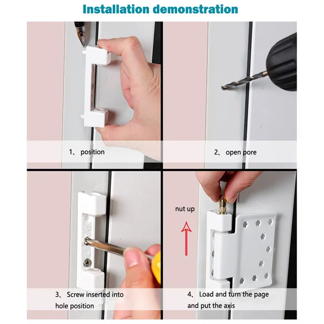 Brand New High Quality Material Practical Use Druable Doors Hinge Flag Aluminum Alloy High Security Left Right Brand New High Quality Material Practical Use Druable Doors Hinge Flag Aluminum Alloy High Security Left Right