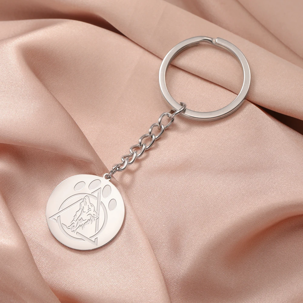 Dawapara Skandinavisches Therianisches Symbol Schlüsselanhänger Wolfsklaue Schutz Amulett Edelstahl Anhänger Schlüsselanhänger Zubehör – Detail 18