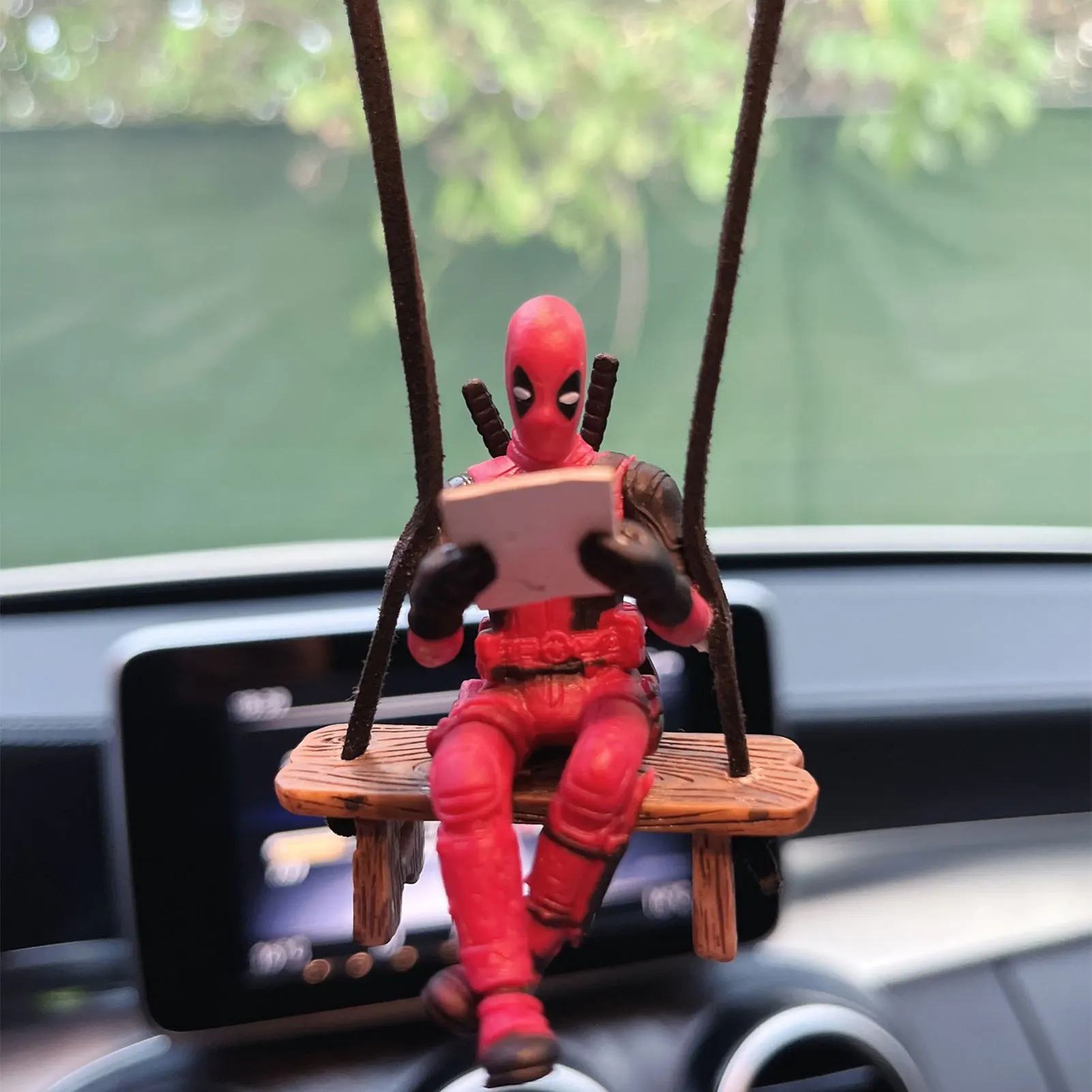 Décoration d'intérieur de voiture Anime modèle beurre pendentif Deadpool,  rétroviseur automatique, ornement de confrontation, décoration d'intérieur,  accessoires de voiture - AliExpress