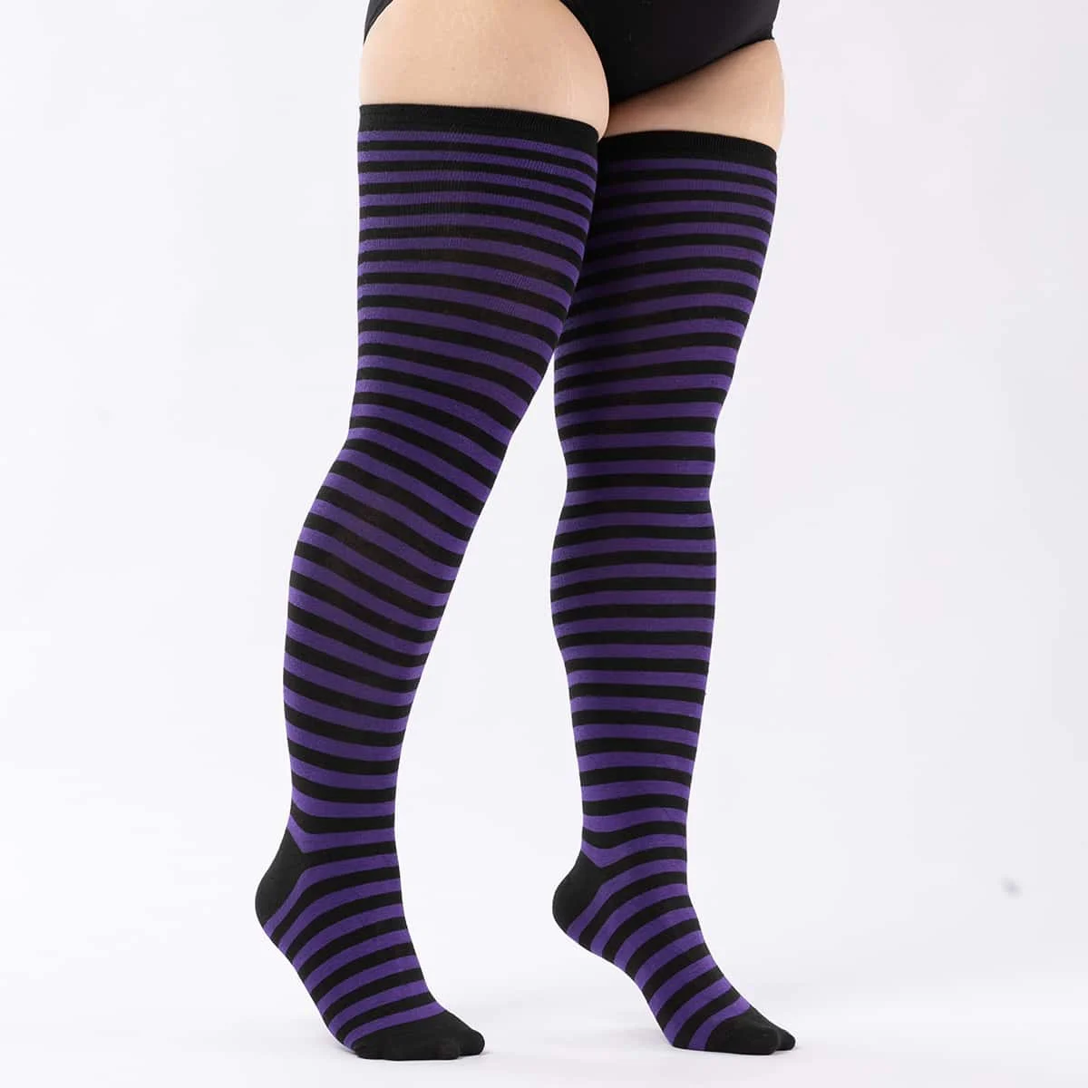 Cozy Striped Over-the-Knee Thigh-High Boot Socks