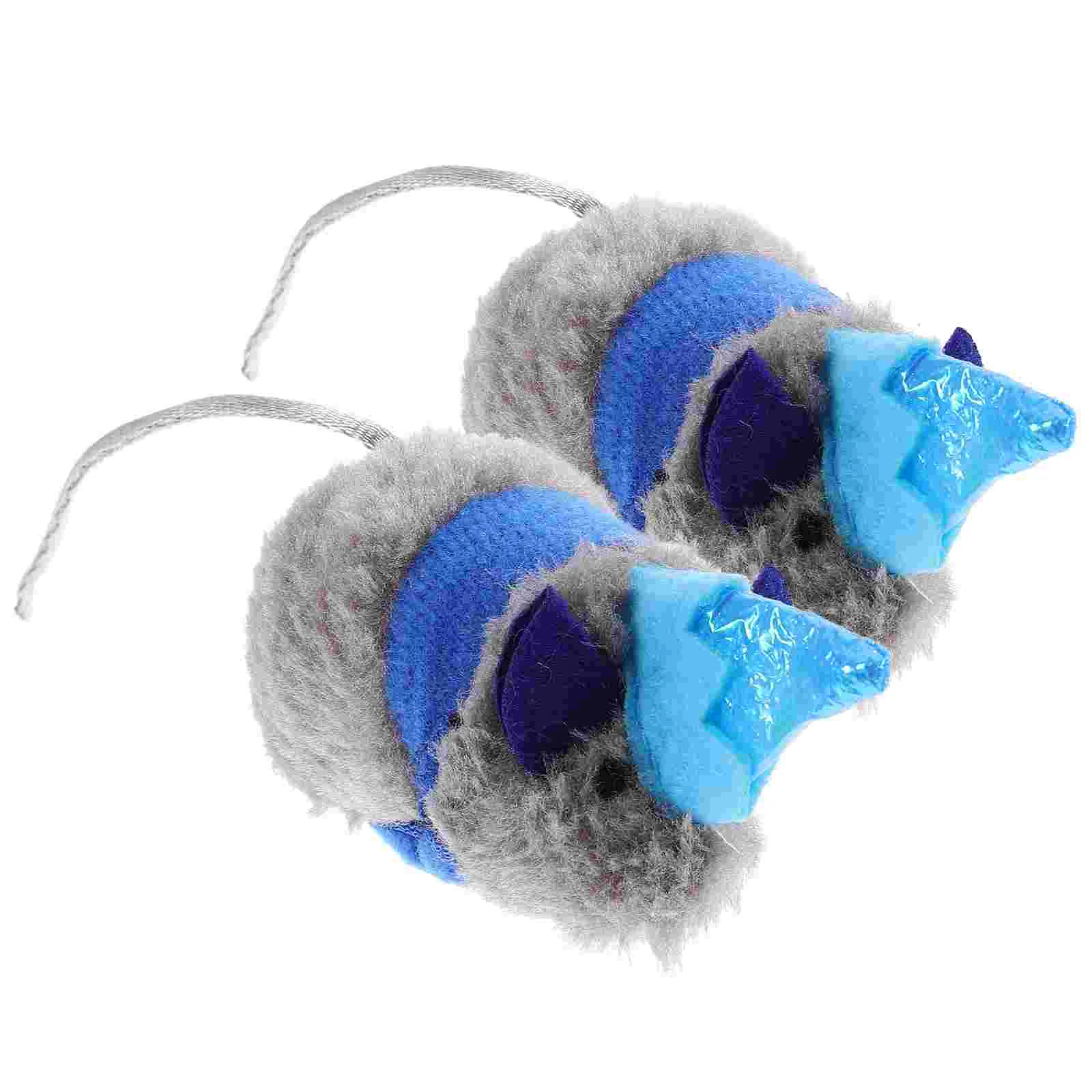 

2 Pcs Stuffed Cat Toys Interactive Mouse Mint Catnip for Indoor Cats Plush Mice
