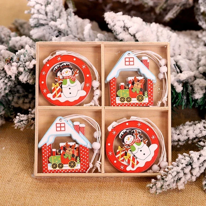 80 Adornos Navideños De Madera - Formas De árbol, Estrella, ángel Y Copo De Nieve