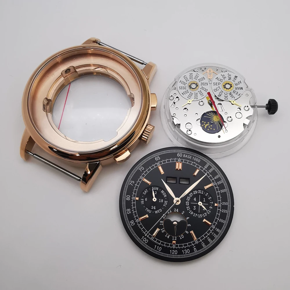 Stainless Steel Watch Case with Dial and Hands - Premium Watch Accessories