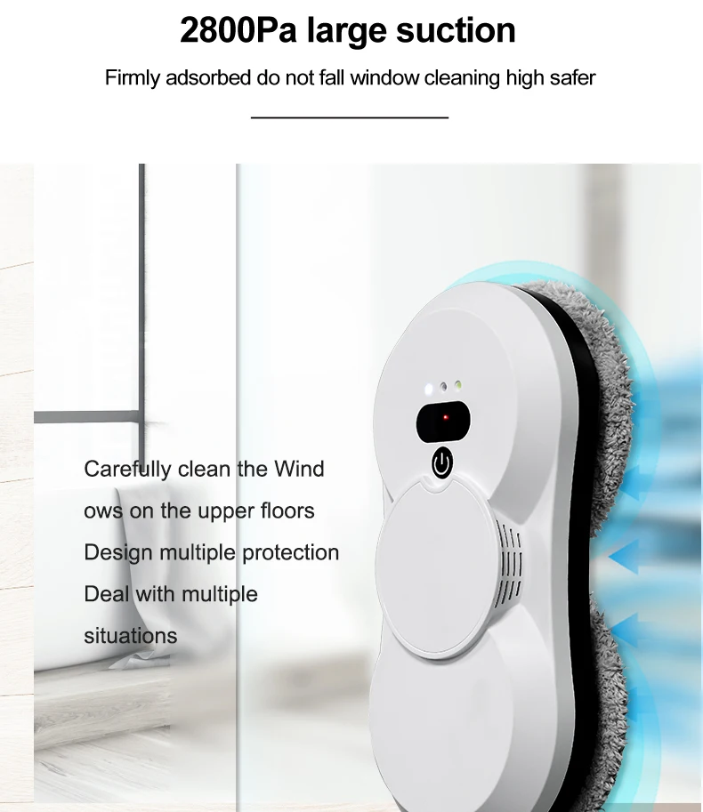 PuRuiKai Atomizing Ultra Thin Robot Vacuum Cleaner Window Cleaning Robot Window Cleaner Electric Glass Remote Control for Home 5