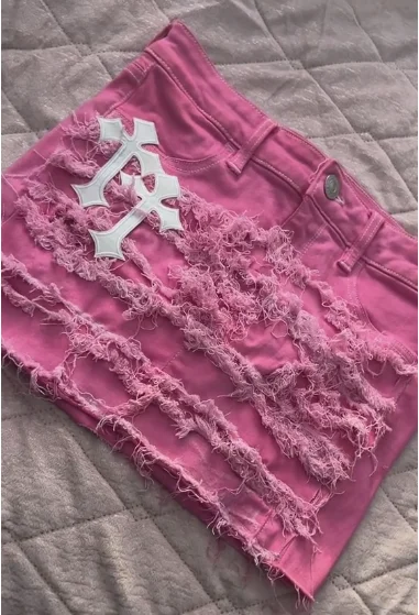 

Oversized Gothic Patchwork Pink Mini Skirt Harajuku Sexy Y2k Skirt Casual High Waist Womens A Line Plaid Hip Skirts Retro Street