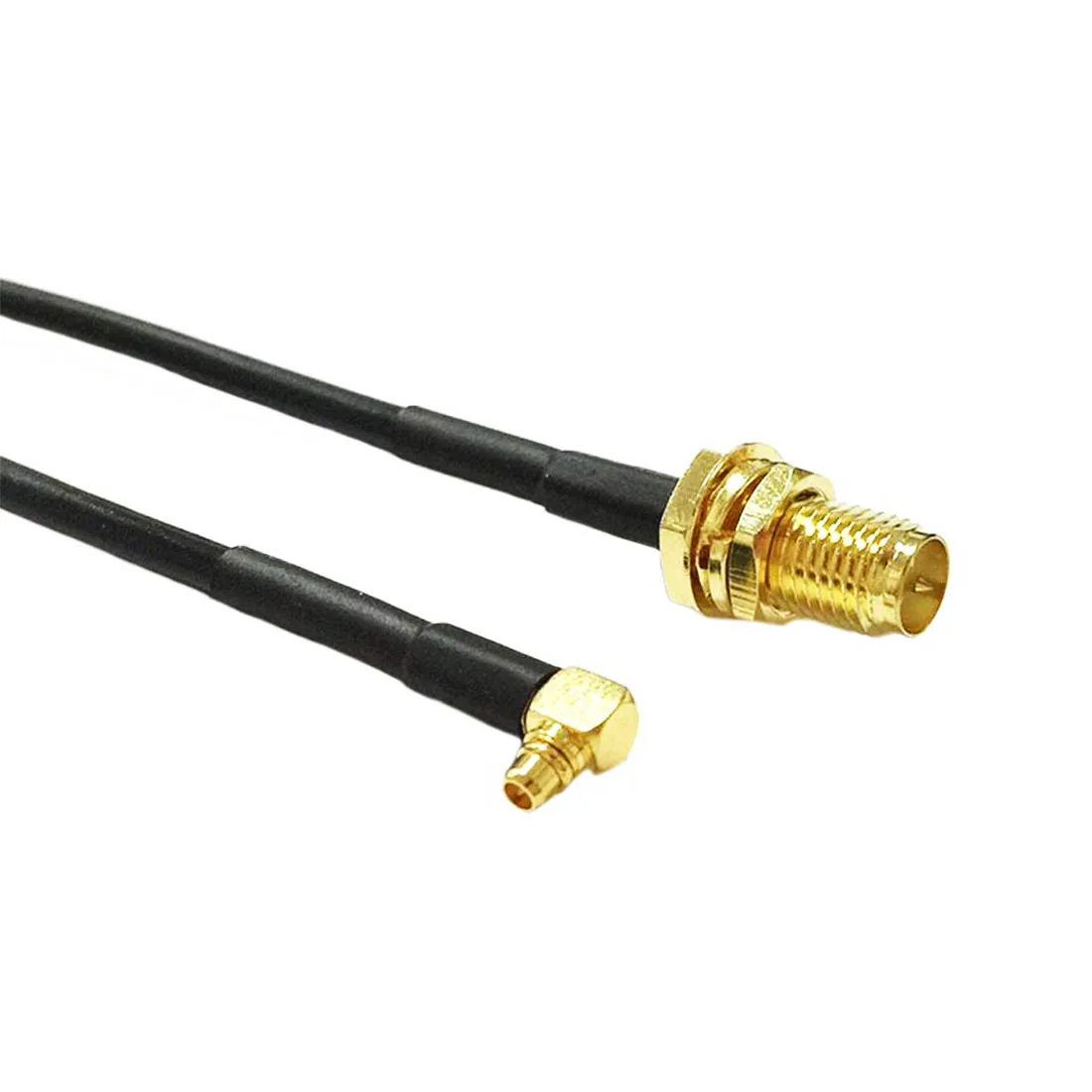 New Modem Coaxial Cable RP-SMA Female Jack Nut Switch MMCX Male Plug Right Angle Connector RG174 Cable 15cm 6inch Adapter 6 35 6 5mm 2core elbow right angle guitar effect pedal connector mono amplifier microphone jack plug diy welding audio plug