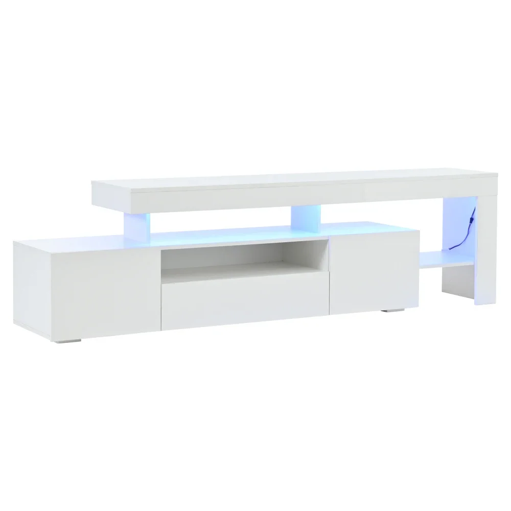 Moderner Hochglanz-LED-Lowboard-TV-Schrank – 192 x 37 x 53 cm, mit Schränken und Kommoden, passend für 85 Zoll, praktisches Wohnzimmer – Detail 19