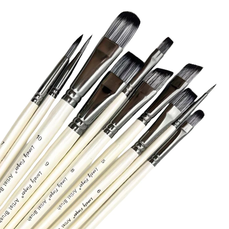 10PCS Miniature Paint Brushes, Detail Paint Brush Set, Fine Tip Paint Brush,  Pai