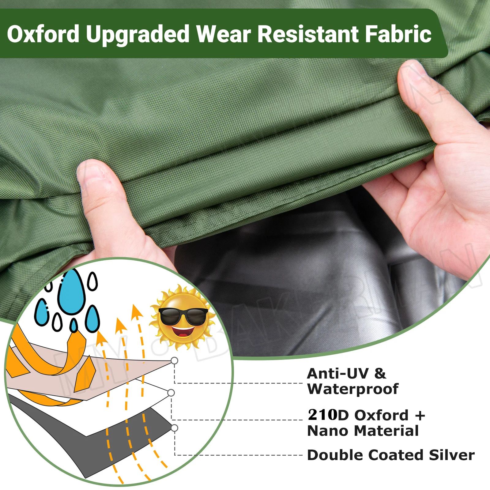 1000L IBC Tank Cover Container Aluminum waterproof Dustproof Rainwater Tank Oxford Cloth UV Protection rainproof tarpaulin