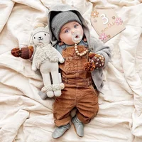 Wooden Baby Monthly Milestone Cards Flowers Double Sides Number Month Girls Boys Newborn Photography Props Accessories 4