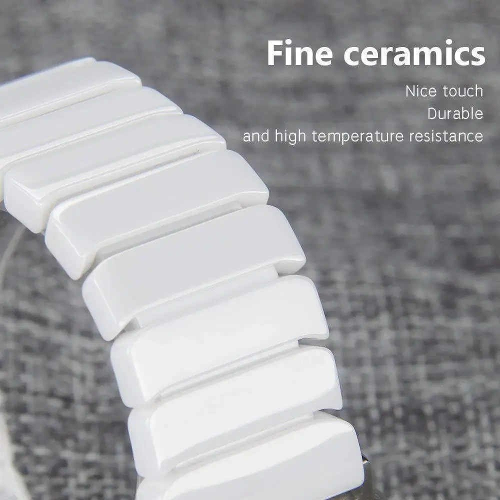 Luxury 22mm Ceramic Watchband Bracelet - Elegant Ceramics Band