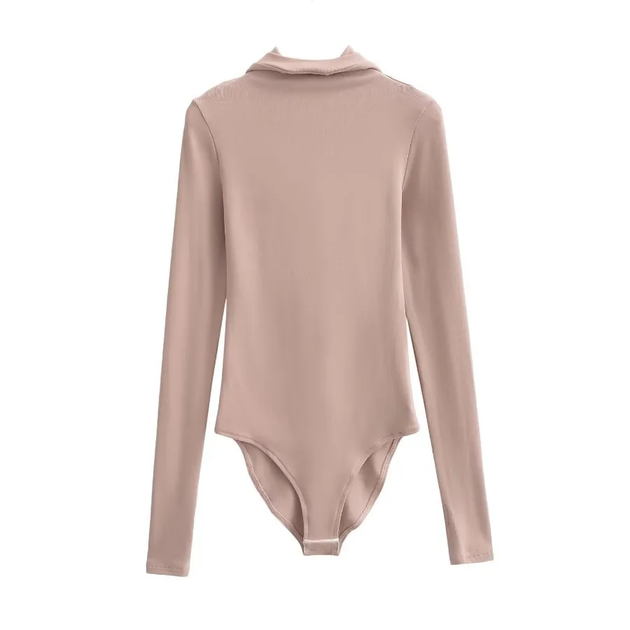 

Women's long sleeved hooded jumpsuit