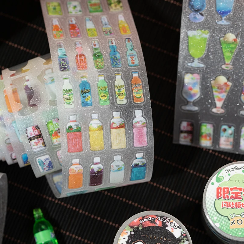 Cute Showa Confectionery Series Y2K Decoration Adhesive Tape Planner Handbook DIY Scrapbooking Journal Collage Material Stickers 6