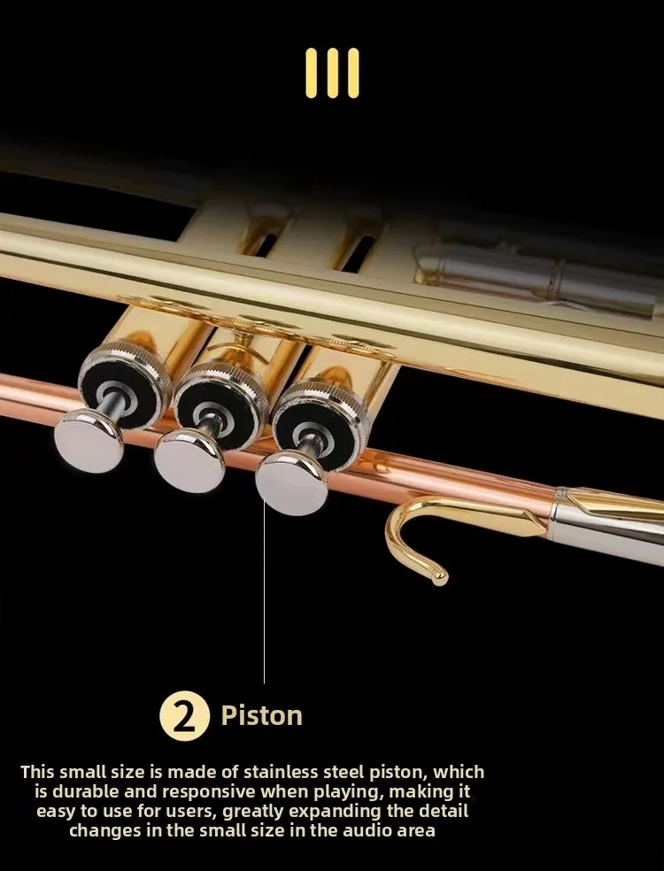 Authentische Jinbao kleine Trompete Jbtr-601 lackierter Gold-BB-Schlüssel für Anfänger, Prüfungen, professionelle Leistung, geeignet für Kinder und Erwachsene – Detail 6