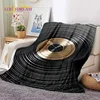 Vinyl Record Music DJ Screen Tape Soft Flannel Blanket for Bed Bedroom Sofa Picnic,Throw Blanket for Cover Outdoors Leisure Gift 2