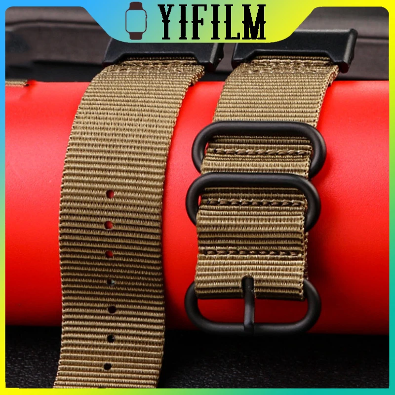 24mm Nylon Strap For Casio G SHOCK GWG 1000 GWG1000GB Gwg 1000 Nylon Canvas Loop Watchband