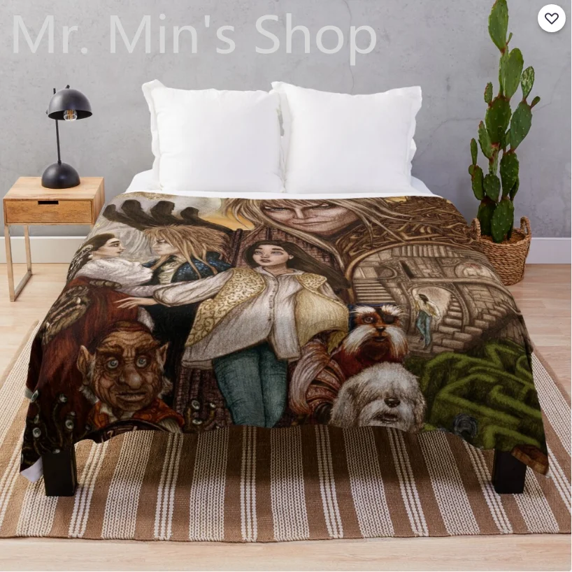 LabyrinthThrowBlanketFlannelTextileDecorPortableSuperWarmThrow