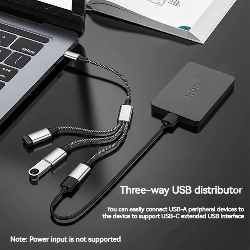 Versatile 4-in-1 USB Splitter Cable - Multi-Port USB Power Adapter & Hub Expansion