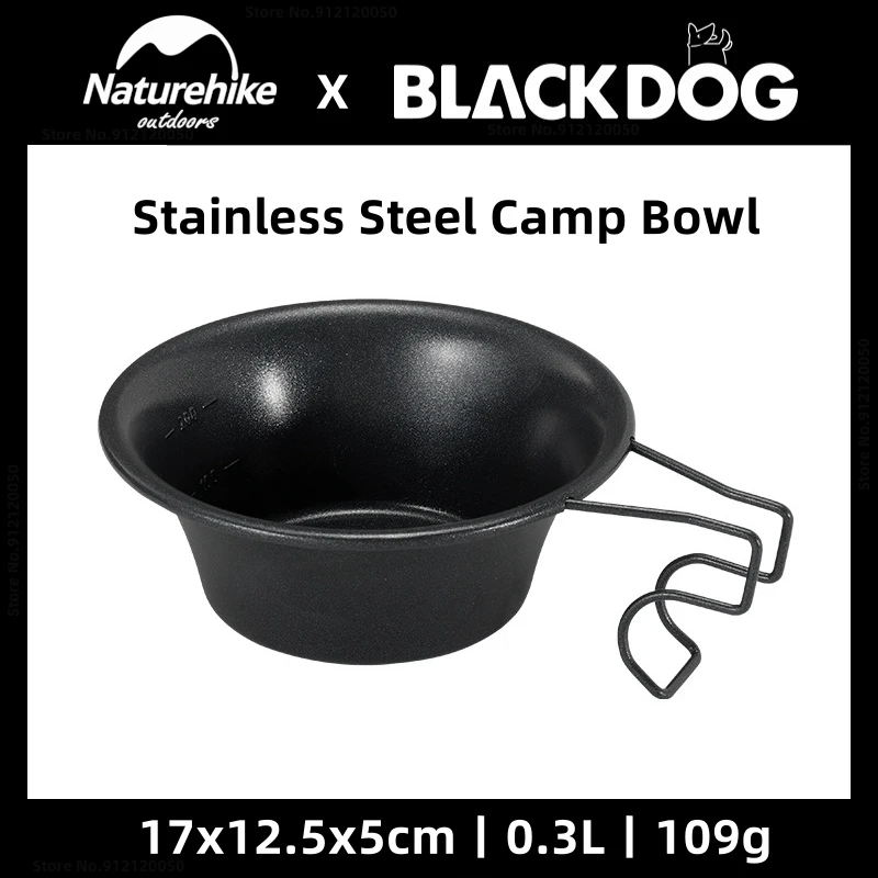 NaturehikeBlackDog 300ML Outdoor Picnic Bowl Camping Tableware Hiking BBQ Picnic Equipment