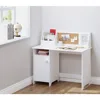 Kids Study Desk with Storage, Wooden Children School Study Table with Hutch and Storage Cabinet for 3-8 Years Girls Boys 3