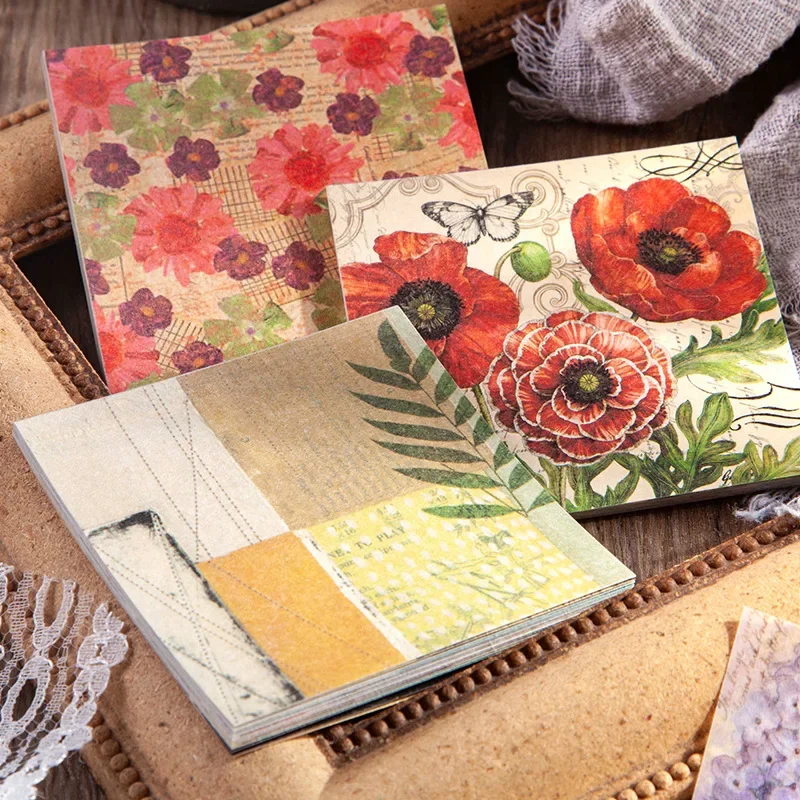 Materialtasche, Lucky Day-Serie, Retro, nostalgische Literatur und Kunst, Handbuch, Kontomaterial, dekoratives Trägerpapier, 30 Blatt