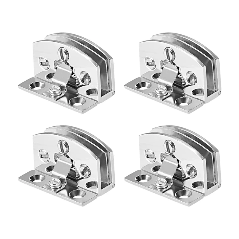 4pcs Glass Door Hinge Cupboard Showcase Door Hinge Glass Clamp,for 57mm Glass Thickness