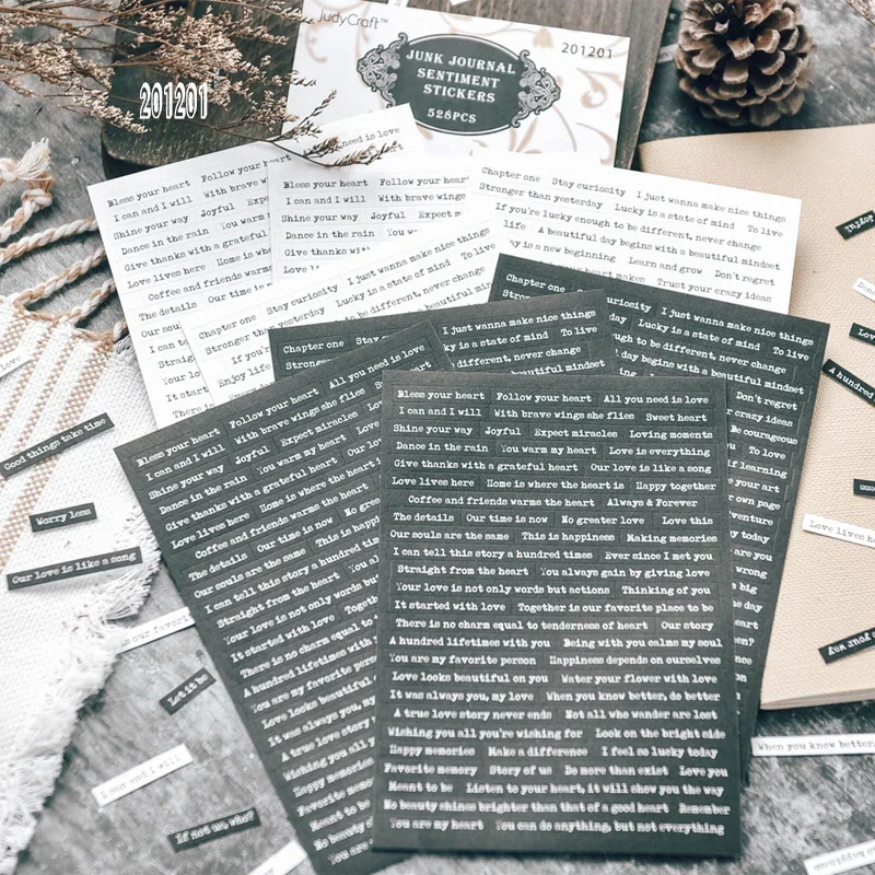 528Pcs Retro Sentiment Phrase Stickers Junk Journal Decorative Vintage Quote Stickers Collage DIY Album Scrapbooking Supplies decorative stickers self adhesive stickers stationery stickers paper stickers adhesive stickers decorative labels stickers handbook stickers packaging stickers diy scrapbooking accessories