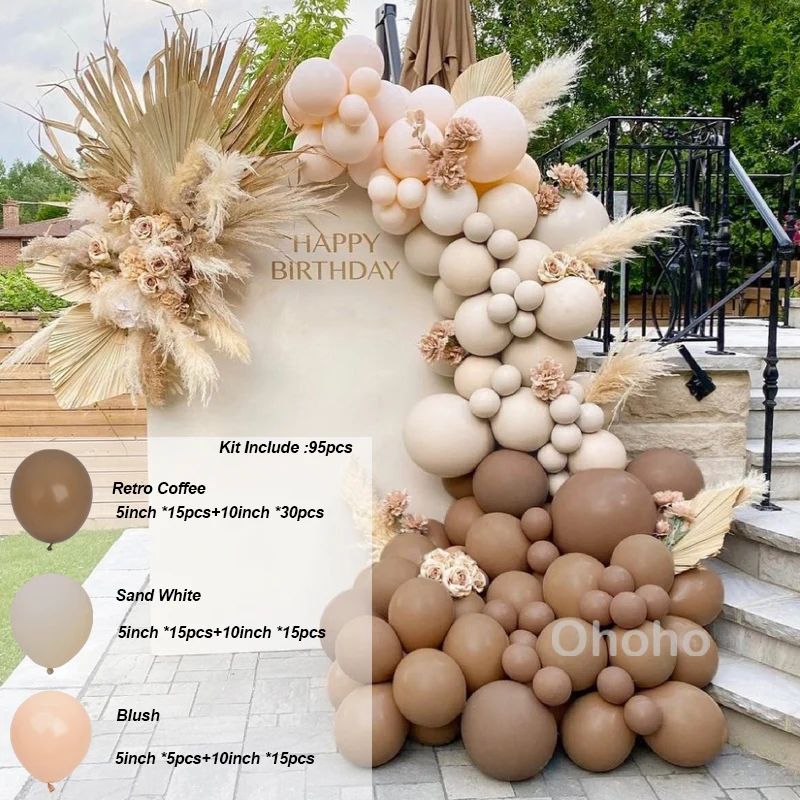 95pcs Brown Beige