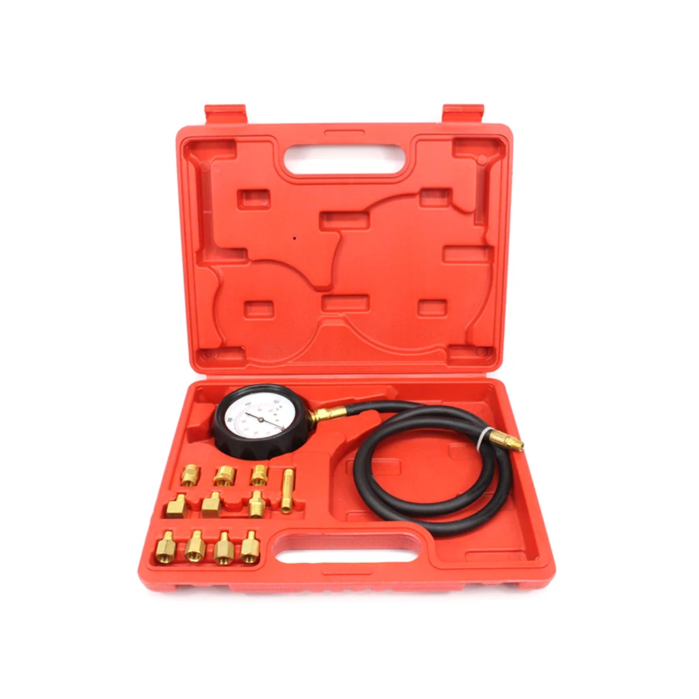 Podofo 12-teiliges 500psi Motoröldruck-Messgerät Getriebeflüssigkeits-Diagnosetester Automatikgetriebe-Druckmesser Werkzeugset – Detail 3